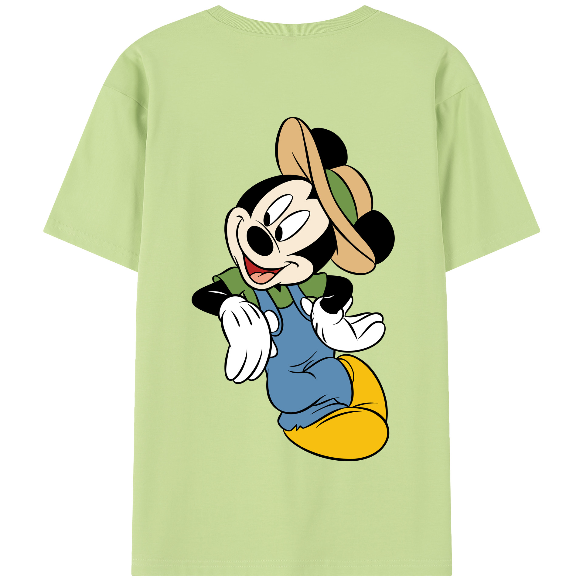 （画像用） ミッキーマウス Mickey Mouse 綿100％半袖Tシャツ（背面プリント）